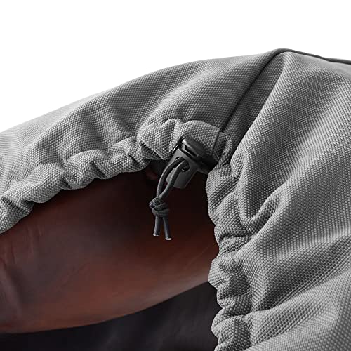 SmithBuilt English Saddle Cover, Gray - Breathable, Waterproof Fleece-Lined Fitted Protector - color: Gray