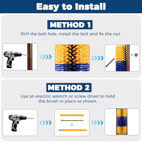 2Pcs Livestock Scratching Brush, Fence Mounted