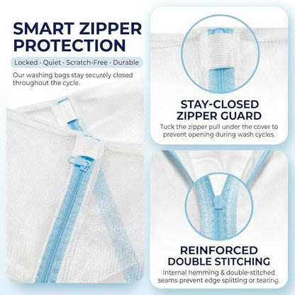 Mesh Laundry Bags for Delicates, 6 Pack Lingerie Bra Wash Bags, 4 Sizes