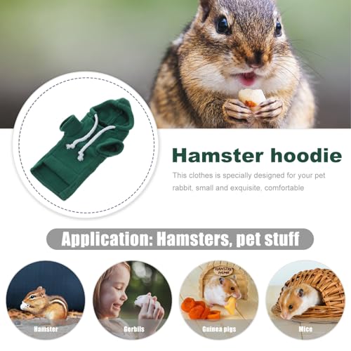 Ferret Clothes Hamster Sweatshirt Guinea Pig Hoodie Hamster Sweater Bunny Clothing Guinea Pig Outfits Small Animal Warm Vest Green S Red Hoodie - color: As Shown 1