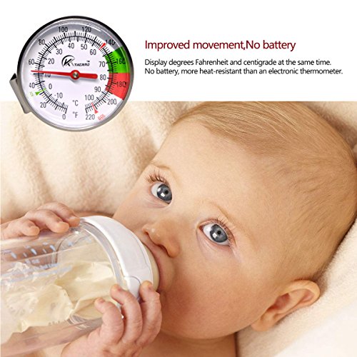KT THERMO Instand Read 2-Inch Dial Thermometer,Best for The Coffee Drinks,Chocolate Milk Foam - size: 0~220℉