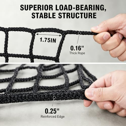 7 * 7ft Round Bale Hay Net 1.75" Knotless Slow Feed Hay Net, Heavy Duty Hay Saver Net Holds 800 lbs, UV Resistant Horse Hay Net for Round Bales, Horses, Cattle, Goats & Sheep - color: 7*7FT