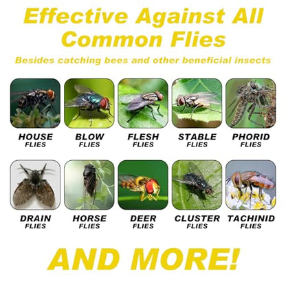 Outdoor Fly Traps for Patio - 6 Large Pre-Baited Flies Bags Disposable - size: 6 pack