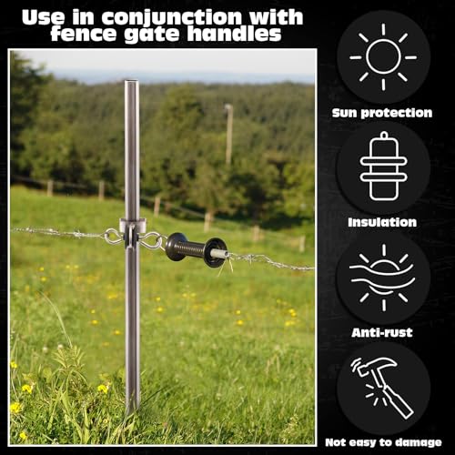 Gisafai 6 Pcs Electric Fence Gate Handles T Post Gate Handle Anchors