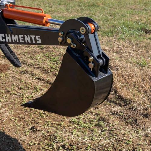Titan Attachments 14in Wide Backhoe Bucket, 3-Carbon Steel Teeth, Hydraulic Tilt Backhoe & Excavator Attachment - size: 14"