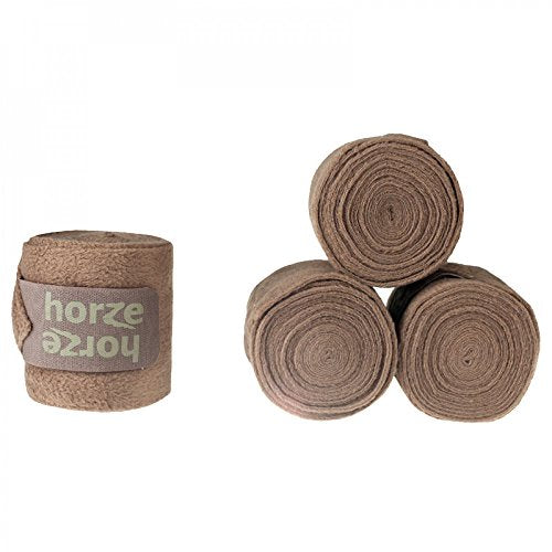 HORZE Polo Anti Pilling Fleece Bandages, Chocolate Chip