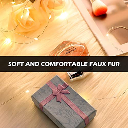 Tatuo 2 X 100 Inch White Fake Fur Fabric for Crafts Sewing DIY - color: White, size: 2 x 100 Inch
