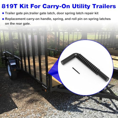 Trailer Gate Pin 819T for Carry-On Utility Trailers Heavy Duty Latch | Trailer Gate Latch Kit, Trailer Gate Spring Latch - 2 Pack