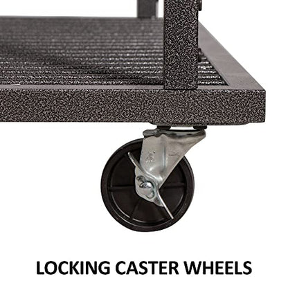 EASY-UP Pro Series Rolling Blanket Hanging Rack | Portable Rolling Design | Holds 12 Blankets | Locking Caster Wheels | Grid Floor Layout | 7-Year Warranty