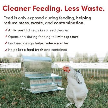 RentACoop Automatic Treadle Chicken Feeder - 40 lb Capacity - style: 40LB Treadle Feeder