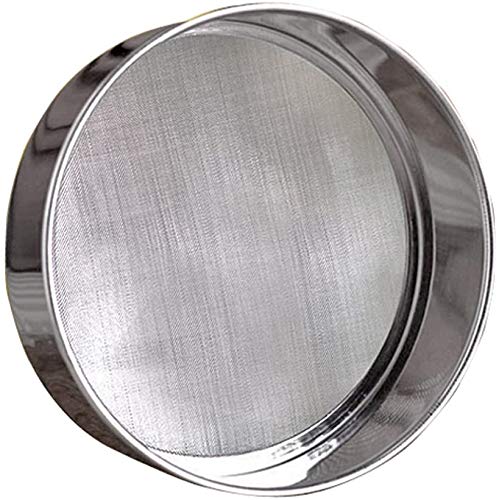 LOVEDAY 6" Flour Sieve Stainless Steel Professional Round Flour Sieve Strainer with 60 Mesh (6 Inch, 18/8 Steel) - color: 60 mesh