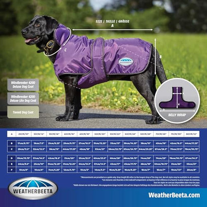 WeatherBeeta ComFiTec Reflective Parka 300D Deluxe Dog Coat, Yellow, 32" - color: Yellow, size: 32"