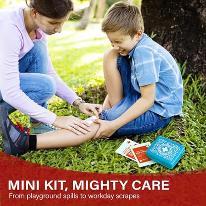 EVERLIT Pocket-Aid Mini First Aid Kit | Compact, Portable Hard-Shell Cases of 50 Items | Cuts, Scrapes, Wound Care Essentials for Travel, Outdoor, School, Camping, Home, Office (12 Packs | 600 Pcs) - size: 12 Packs | 600 Pcs