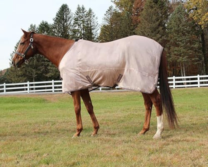 TuffRider Comfy Mesh Fly Sheet | UV Protection Horse Sheet, Standard Neck, 130 Grams Breathable Polyester Mesh- Adobe Rose- 69 - color: Adobe Rose, size: 69