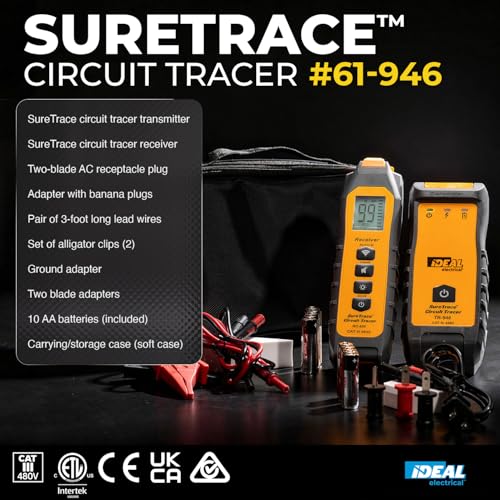 Ideal Electrical SureTrace Digital Circuit Tracer, 61-946, 0-480V