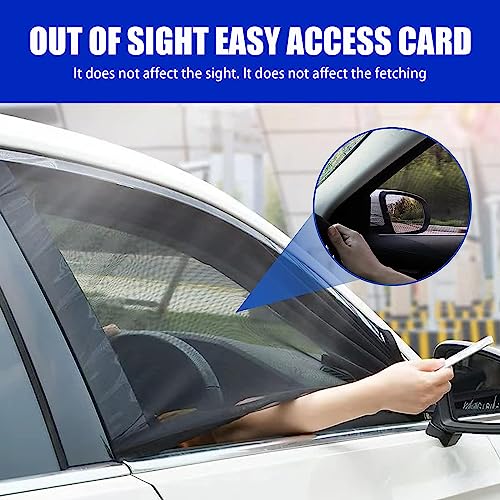 Pack-4 SUV Side Window Shades, Double Layer Design SUV Sunshade Screen Window Mesh, SUV Front and Rear Side Windows Sun Shades for SUVs (Black)