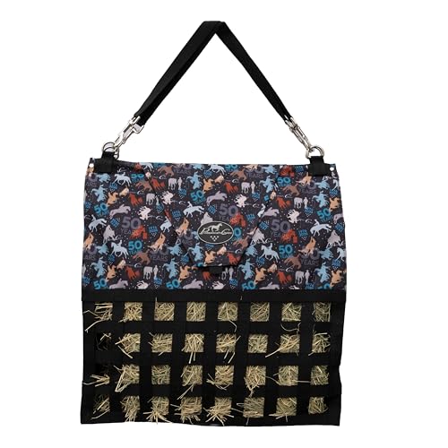 Professional's Choice Slow Feed Hay Bag - Horse Travel Hay Holder w/Straps, PC 50 - color: PC 50
