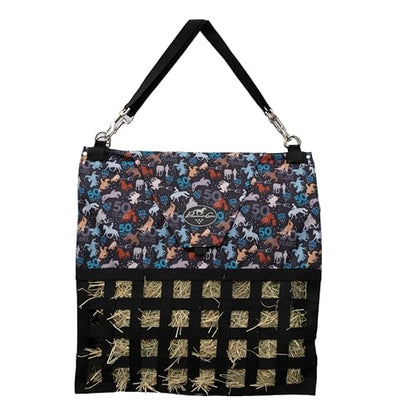 Professional's Choice Slow Feed Hay Bag - Horse Travel Hay Holder w/Straps, PC 50 - color: PC 50