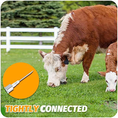 NEWTRY 5ml Livestock Syringe, Continuous Adjustable Animal Syringe | Stainless Steel, for Cattle Sheep Pig Goat Adjustable Dose Lightweight with10 needles & a hose
