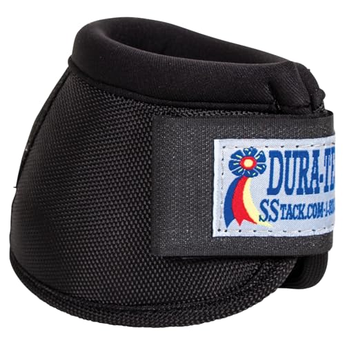 Dura-Tech Ballistic Bell Boots for Horses | Ballistic Nylon Outer | Neoprene Cushioning | Rub-Free Design | Secure Fit for Active Horses - size: Medium