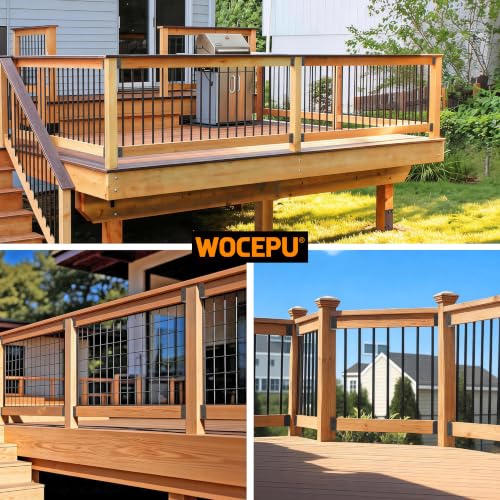 Deck Railing Connectors for 2"x4" (Actual 1.5"x3.5") Railing Wood Post (Parallel, 4pcs) - size: Parallel