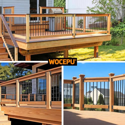 Deck Railing Connectors for 2"x4" (Actual 1.5"x3.5") Railing Wood Post (Parallel, 4pcs) - size: Parallel
