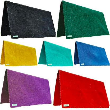 Majestic Ally Solid Color 34"x 36" Traditional Acrylic Saddle Blanket with Hemline Edges-3.7 lbs (Turquoise) - color: Turquoise
