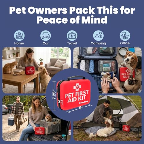 Dog First Aid Kit - Vet-Approved Emergency Kit for Dogs & Cats - Essential - size: Essential Kit