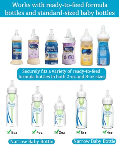 Replacement Nipples Compatible with Similac & Enfamil Ready-to-Feed Baby Bottles, Soft Silicone Baby Bottle Nipples, Slow Flow, Reusable, BPA Free, Dishwasher Safe, 6 Pack - size: Slow Flow, 0 Month +