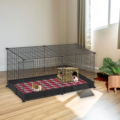 BWOGUE Large Guinea Pig Grass House, Guinea Pig Hideout, Foldable Straw Hut - size: 1 PACK
