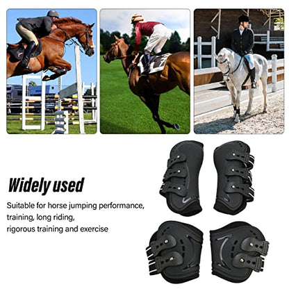 Horse Boots, Lightweight Horse Tendon Boots with Adjustable Buckle, Secure Leg Protection for Horse, Pairs of 2 - size: Large
