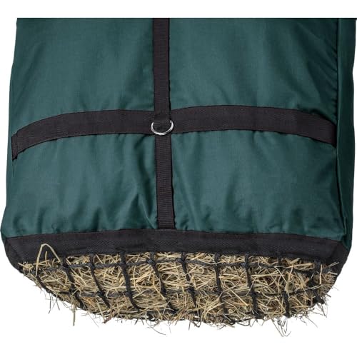 Tough 1 Nylon Hay Tote with Net Front - color: Hunter Green