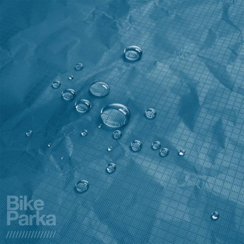 BikeParka Urban Bike Cover - Waterproof & Durable with Lock-Through Panels, RipStop fabric, Adjustable for Any Bike, Attachable Stuff Sac - Ideal for Bikes in Daily Use (Ciel Blue) - color: Ciel Blue