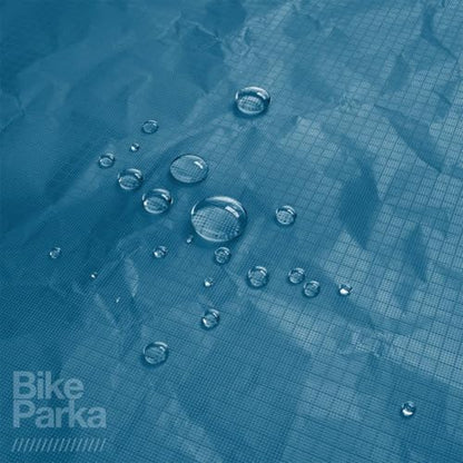 BikeParka Urban Bike Cover - Waterproof & Durable with Lock-Through Panels, RipStop fabric, Adjustable for Any Bike, Attachable Stuff Sac - Ideal for Bikes in Daily Use (Ciel Blue) - color: Ciel Blue