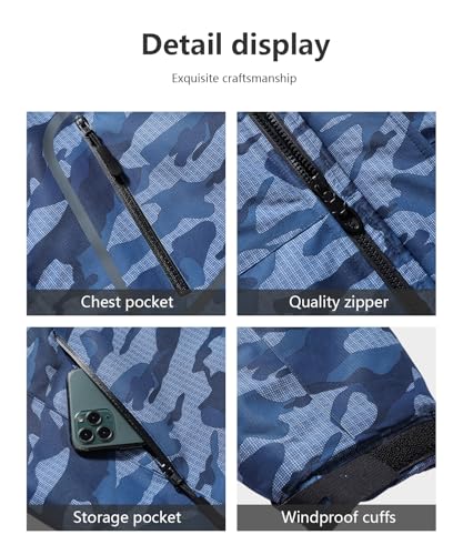 Men's Mountain Winter Coat - color: Dark Blue Camo, size: Small