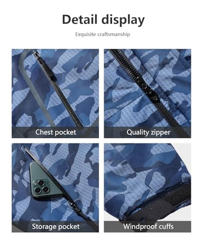 Men's Mountain Winter Coat - color: Dark Blue Camo, size: X-Large