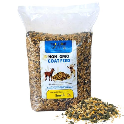 Non-GMO All-Grain Goat Feed 16% Protein - Fortifies with Goat Minerals, Vitamins, and Natural Ingredients for Strong Bones, Healthy Digestion, and Optimal Growth - 10 lb Bag - size: 10 Pound (Pack of 1)