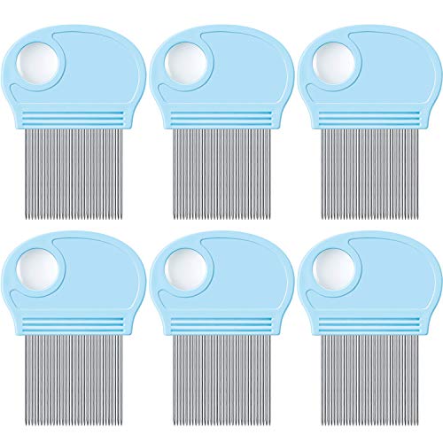 6 Pcs Head Lice Remover Nit, Removal Hair Comb with Magnifier - size: 6 Count (Pack of 1)