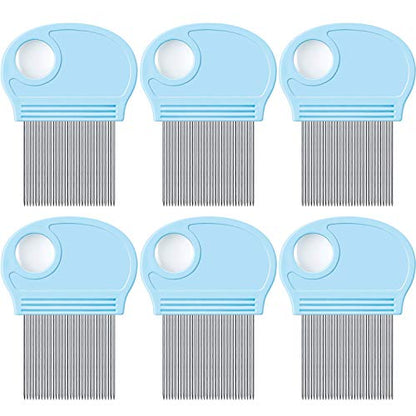 6 Pcs Head Lice Remover Nit, Removal Hair Comb with Magnifier - size: 6 Count (Pack of 1)