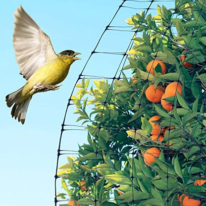 Feitore Deer Fence Netting, 7x100ft Garden Net Bird Netting,Reinforced Edge | Anti-UV Garden Fencing Kit for Plants Fruit Tree Vegetable Protection from Animals, 3/4" Fine Mesh, 10 Stakes & 50 Zip Ties