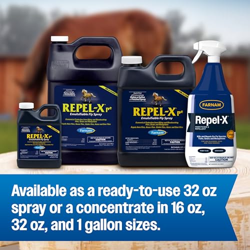 Farnam Repel-X pe Concentrated Fly Spray for Horses & Dogs, 128 Ounces - size: 128 Oz Concentrate