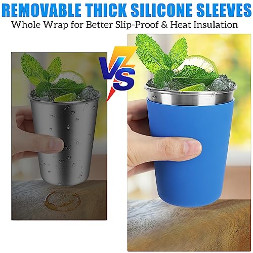 ShineMe 12oz Toddler Cups with Straws and Lids 6 Pack, Leak Proof/Reusable - color: orange/red/purple/yellow/green/blue