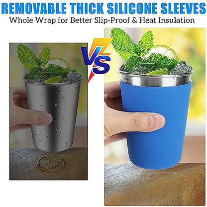 ShineMe 12oz Toddler Cups with Straws and Lids 6 Pack, Leak Proof/Reusable - color: orange/red/purple/yellow/green/blue