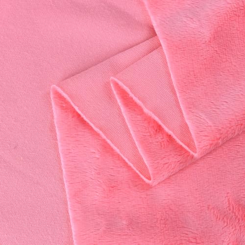 Surf turtle Pink Super Soft Minky Fabric by The Yard, 36"x60" - color: Pink