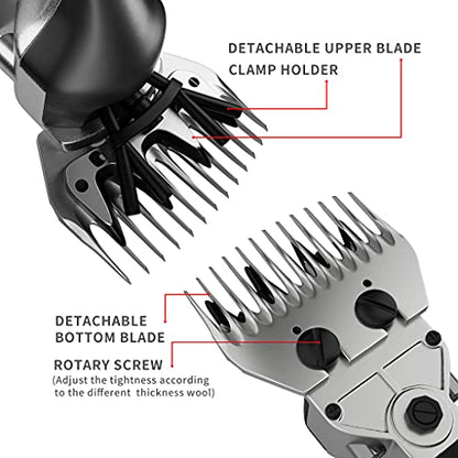 Sheep Clippers 600W, Professional Animal Shearing Machine, Farm Livestock Grooming Kit, Heavy Duty Electric Clippers for Thick Coat Animals (Sheep Clippers-600W)