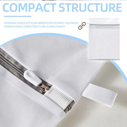 Mesh Laundry Bags, Mesh Wash Bags, Durable Mesh Structure with Strong Zipper, Suitable for Underwear, Delicate Clothes, Pants, Shoes, Socks Washing (Small Fine Mesh, XS 10 * 12in*4pcs) - size: X-Small 10*12in*4pcs