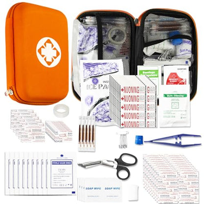 Small-Waterproof Car First-Aid Kit Emergency-Kit - Orange 277Piece Camping Equipment for Camping Hiking Home Travel YIDERBO - color: Orange
