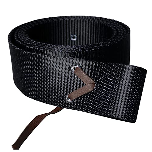 HILASON Fashion Prints 6 Feet Nylon Tie Strap | Horse Cinch Western Saddle Durable Adjustable - color: Black
