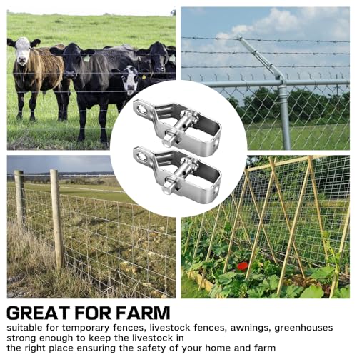 Wire Tensioner, All-Steel Wire Tightener, Heavy Duty Fence Tensioner-14PCS | Sturdy Metal Rope Tightener, Durable Fence Wire Tensioner Tool for Farm, Orchard, Outdoor Fencing and Cable Fastening - size: 3.15Inch/80MM
