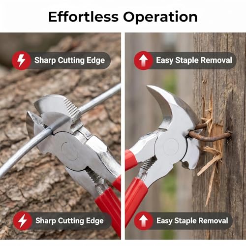 Saiveina Fencing Pliers, 10-Inch Heavy Duty Fence Pliers Multi Tool